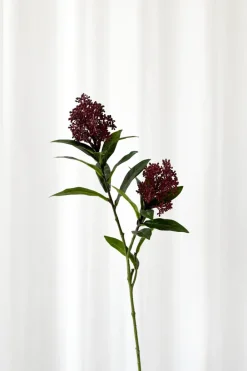 Specktrum Artificial Flowers - Burgundy Skimmia berry branch
