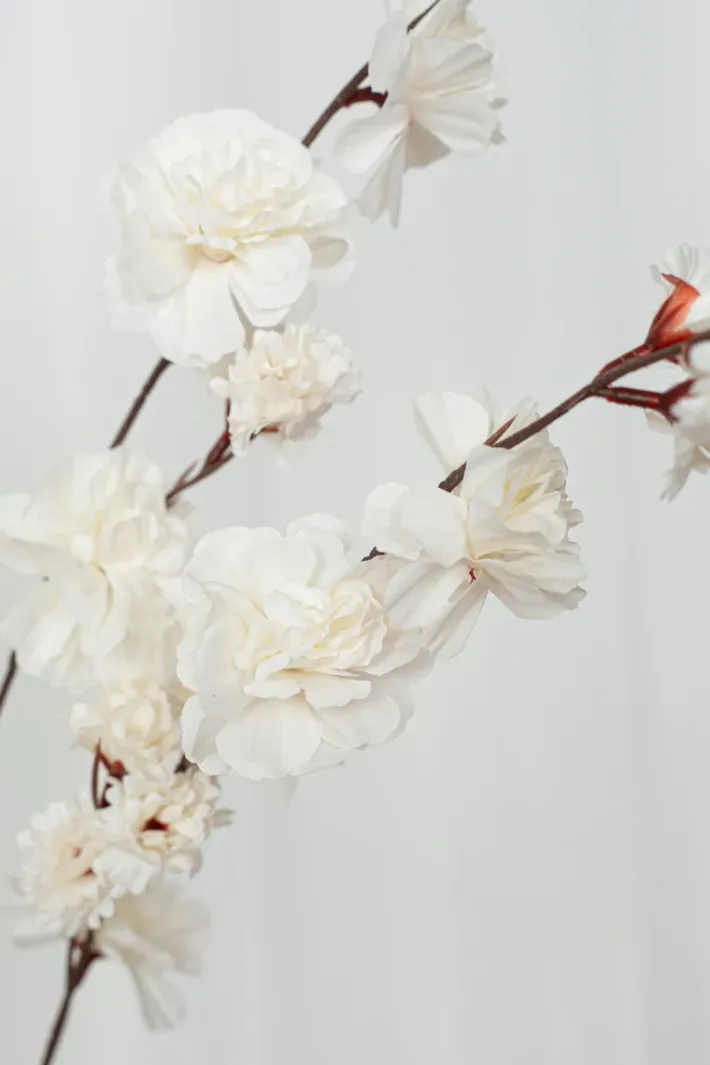 Specktrum Artificial Flowers - White Cherry blossom branch
