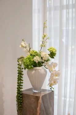 Specktrum Artificial Flowers - White Hydrangea branch