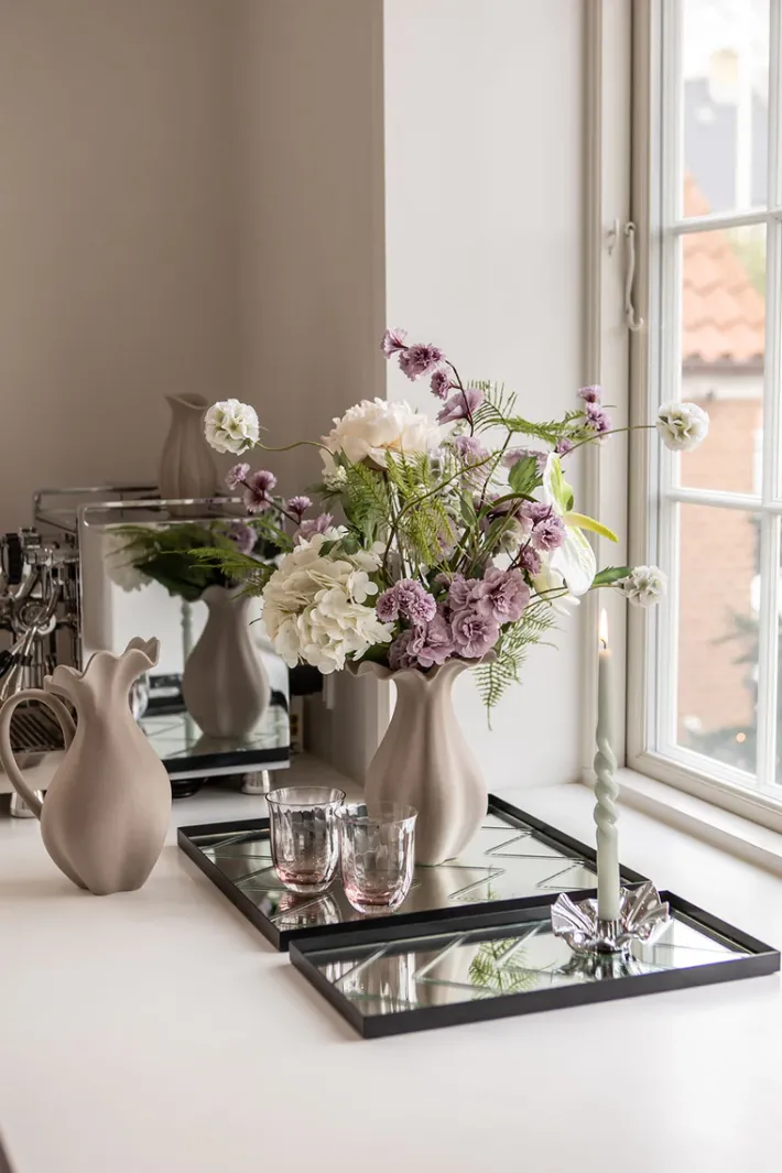 Specktrum Artificial Flowers - White Scabiosa Seed Pod (multible heads)
