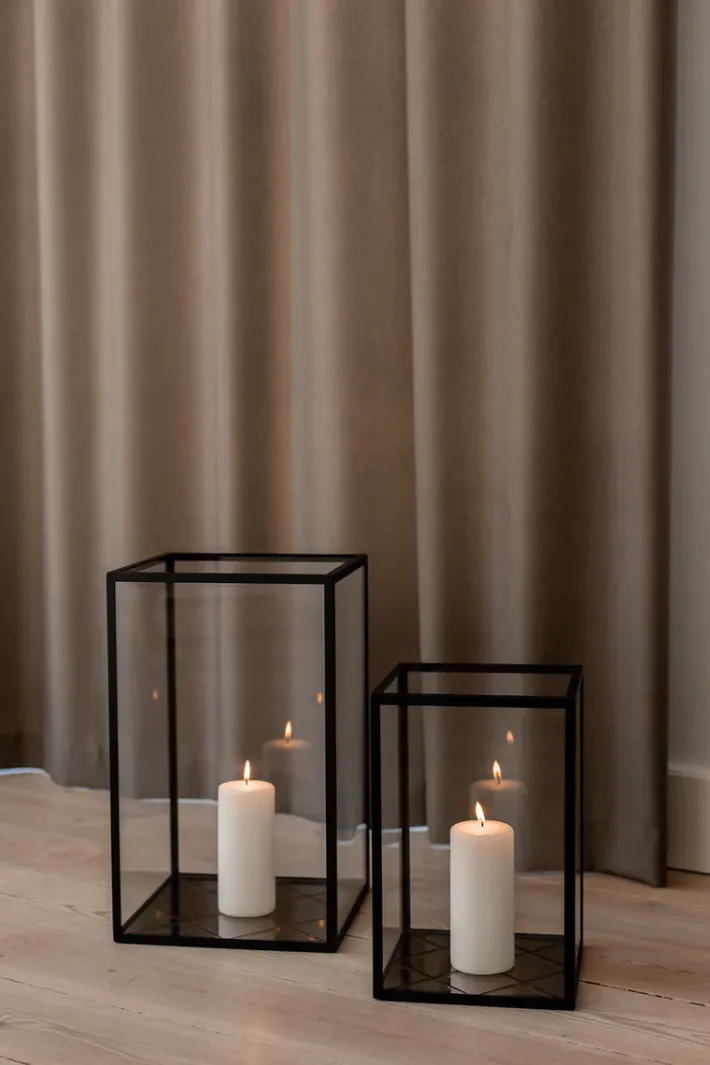 Specktrum Harlequin Lantern - Bronze Mirror, Black Frame Small (20*20*30)