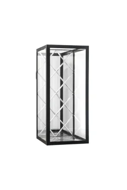 Specktrum Harlequin Lantern - Clear Mirror, Black Frame Medium - wall mounted (20*20*45)