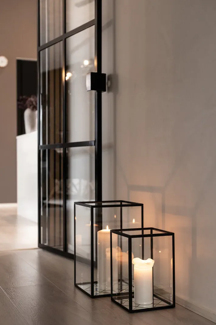 Specktrum Harlequin Lantern - Clear Mirror, Black Frame Small (20*20*30)