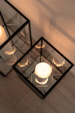 Specktrum Harlequin Lantern - Clear Mirror, Black Frame Small (20*20*30)