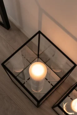 Specktrum Harlequin Lantern - Clear Mirror, Black Frame Medium (25*25*40)