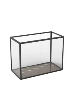 Specktrum Herringbone Lantern - Bronze Mirror, Black Frame Long (30*20*40)