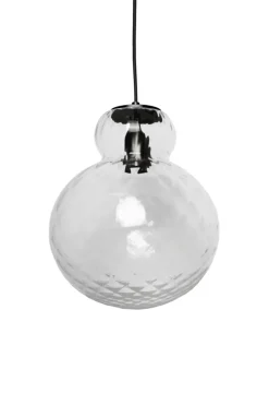 Specktrum Lily Pendant Lamp - Clear - Black Metal Harlequin Large