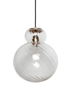 Specktrum Lily Pendant Lamp - Clear - Brass Metal Swirl Large