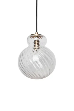 Specktrum Lily Pendant Lamp - Clear - Brass Metal Swirl Small