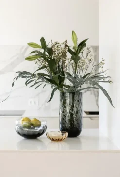 Specktrum Meadow Swirl Cylinder Vase - Grey Medium