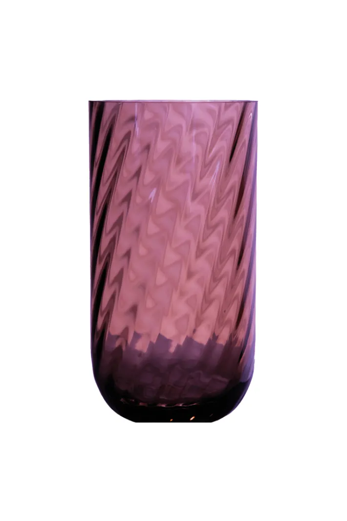 Specktrum Meadow Swirl Cylinder Vase - Plum Medium