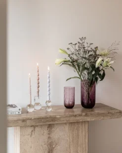 Specktrum Meadow Swirl Cylinder Vase - Plum Medium