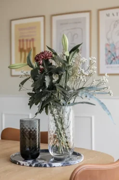 Specktrum Meadow Swirl Cylinder Vase - Grey Small