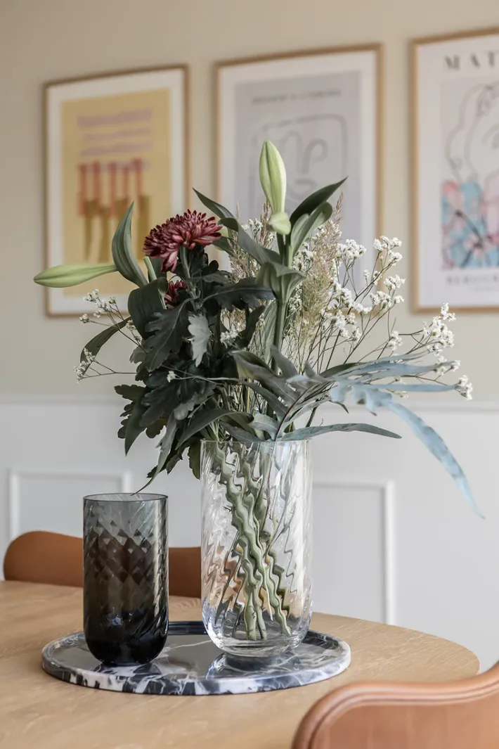 Specktrum Meadow Swirl Cylinder Vase - Grey Small