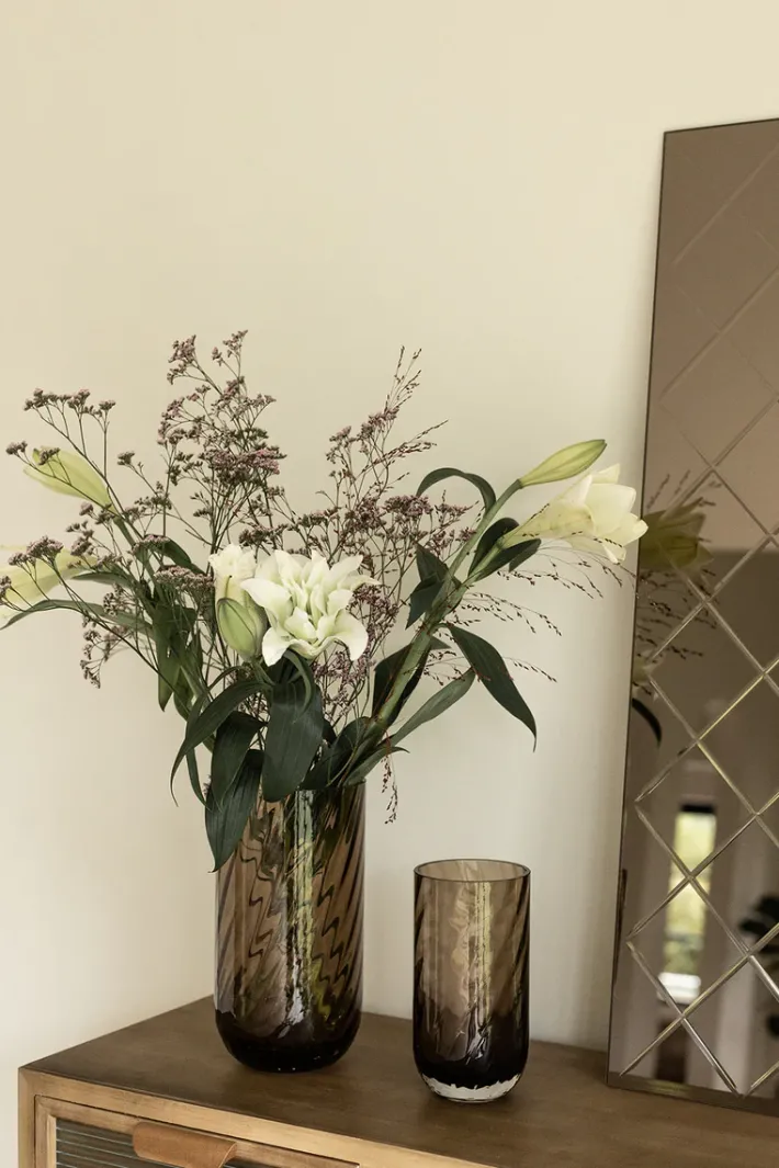 Specktrum Meadow Swirl Cylinder Vase - Topaz Small