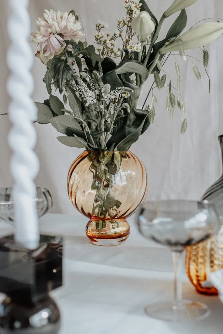 Specktrum Meadow Swirl Vase - Amber Small