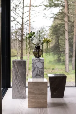 Specktrum Phantom Cube Table - Travertine Side Table