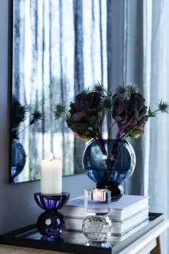 Specktrum Shadow Square Candle Holder - Black/Purple