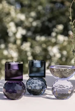 Specktrum Shadow Square Candle Holder - Light Blue Purple