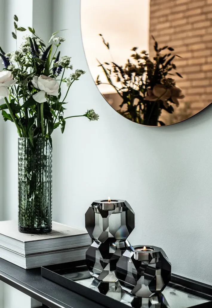 Specktrum Sky T-Light Candle Holder - Grey Stacked