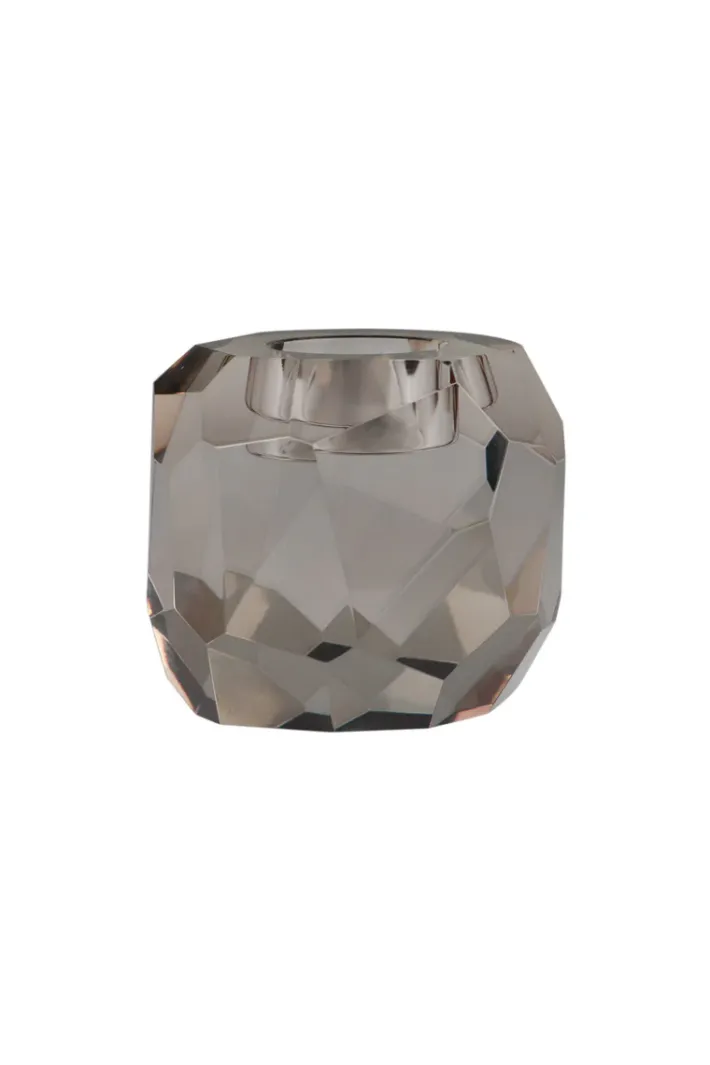 Specktrum Storm T-Light Candle Holder - Light Smoke Single