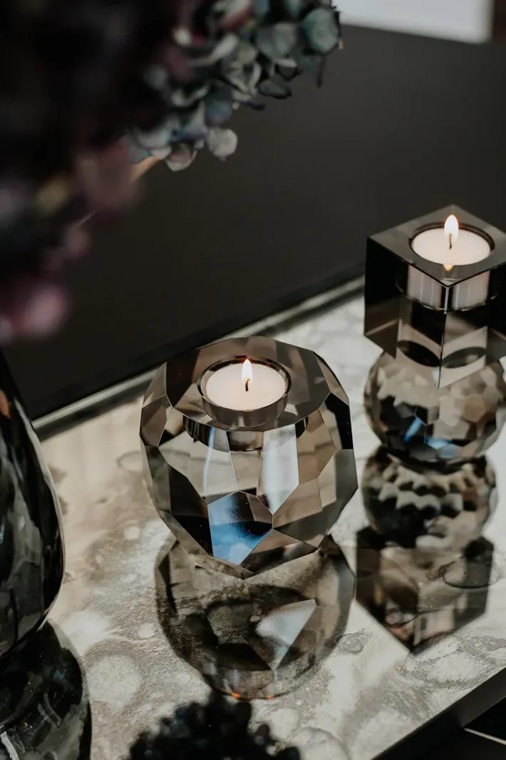 Specktrum Storm T-Light Candle Holder - Light Smoke Single