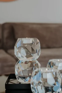 Specktrum Storm T-Light Candle Holder - Clear Stacked