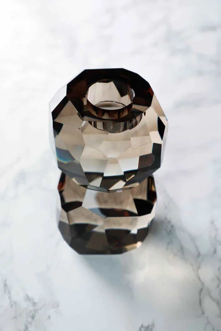 Specktrum Storm T-Light Candle Holder - Light Smoke Stacked