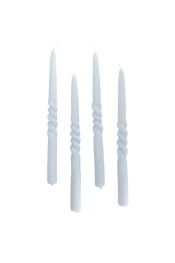 Specktrum The Curly Candle Collection - Packed with 4 Pieces per box - Mighty Blue Middle Curled