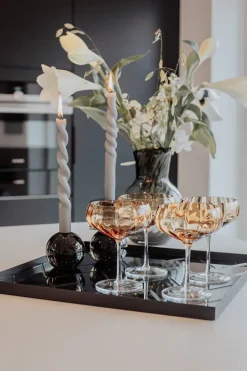 Specktrum The Curly Candle Collection - Packed with 4 Pieces per box - Thunder Grey Fully Curled