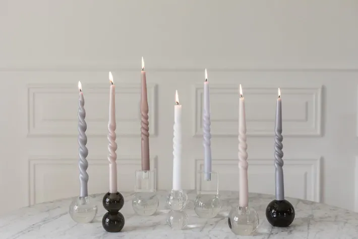 Specktrum The Curly Candle Collection - Packed with 4 Pieces per box - Blossom Blush Middle Curled