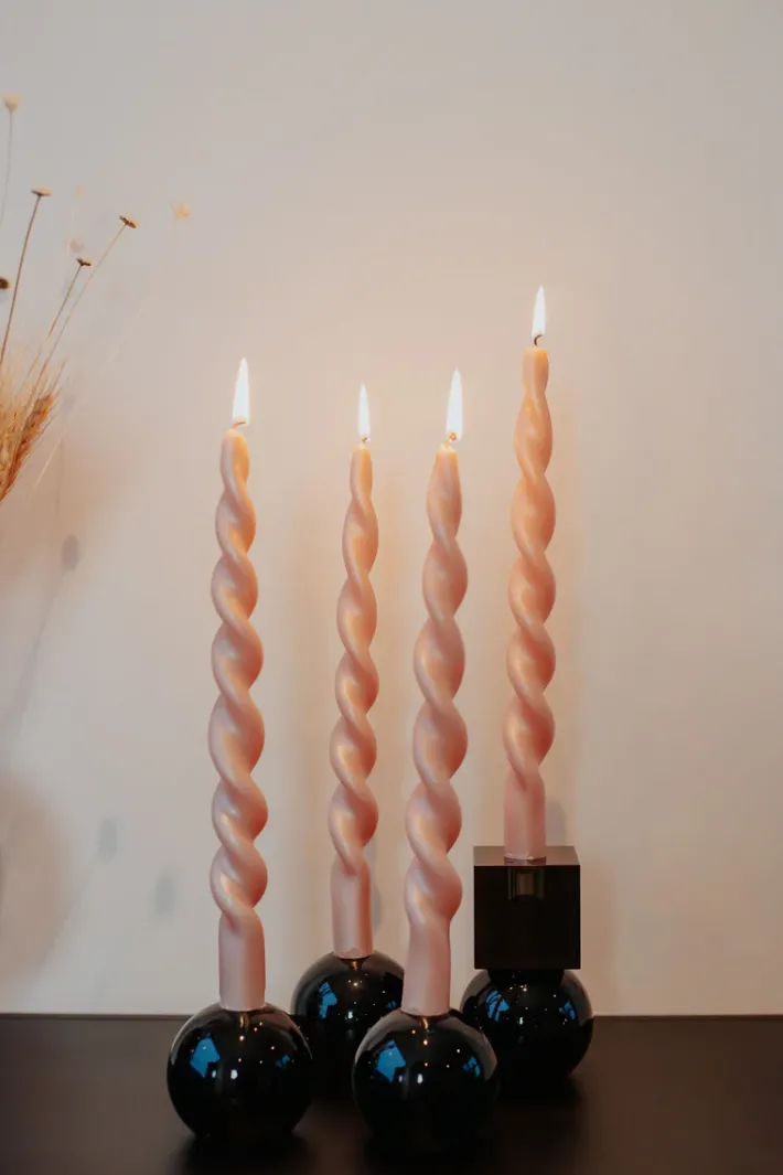 Specktrum The Curly Candle Collection - Packed with 4 Pieces per box - Canyon Candy Fully Curled