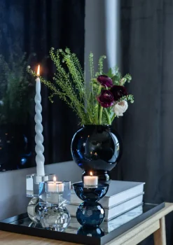 Specktrum The Curly Candle Collection - Packed with 4 Pieces per box - Mighty Blue Fully Curled