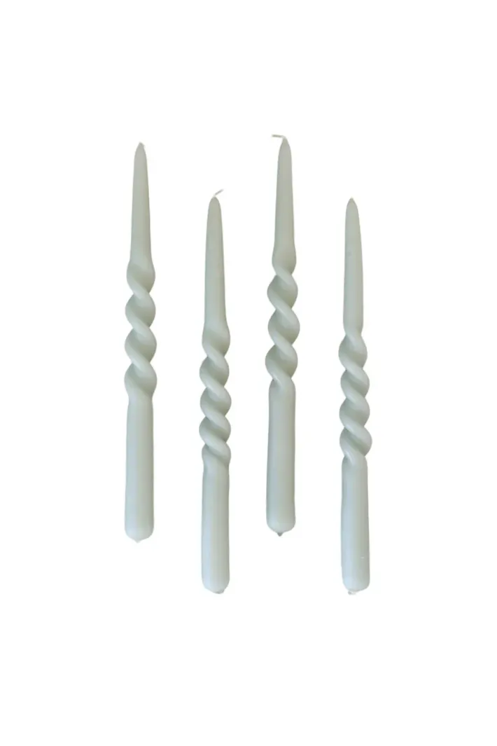 Specktrum The Curly Candle Collection - Packed with 4 Pieces per box - Essential Emerald Middle Curled