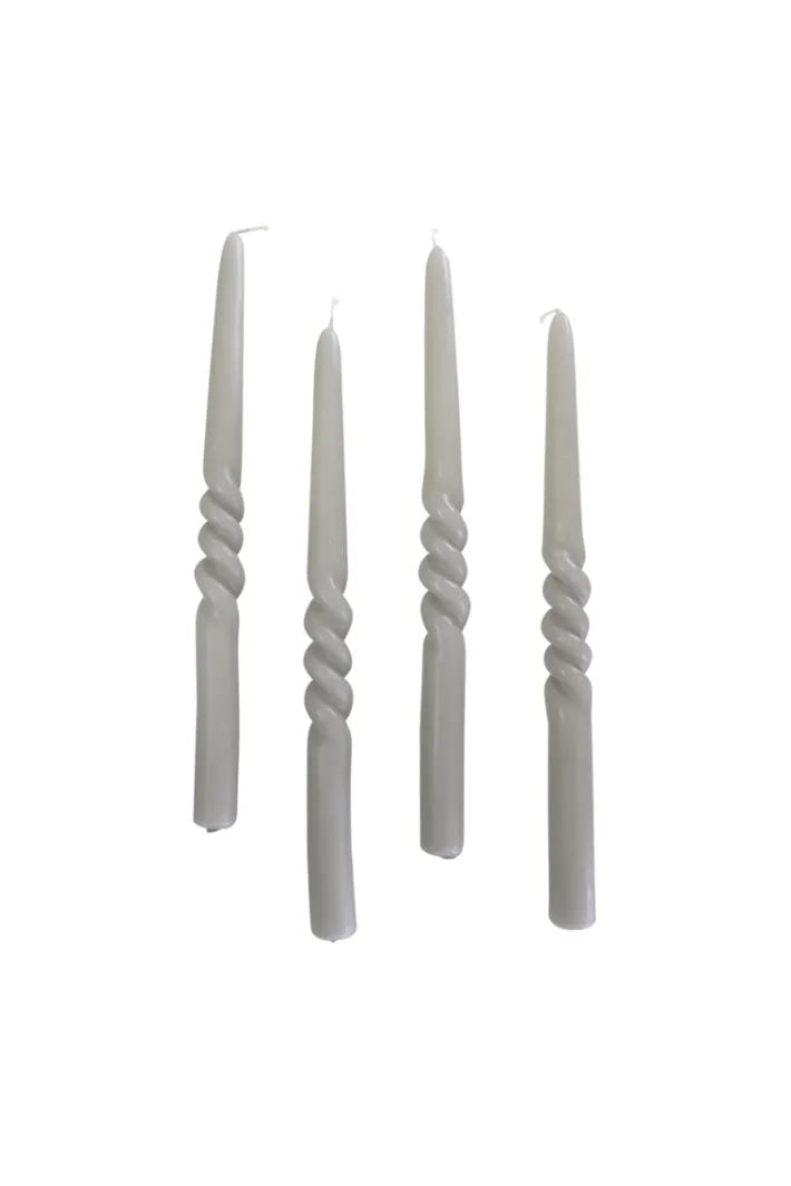 Specktrum The Curly Candle Collection - Packed with 4 Pieces per box - Thunder Grey Middle Curled