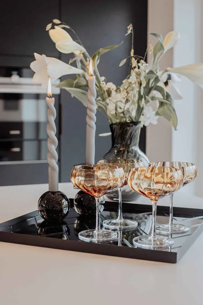 Specktrum The Curly Candle Collection - Packed with 4 Pieces per box - Thunder Grey Middle Curled