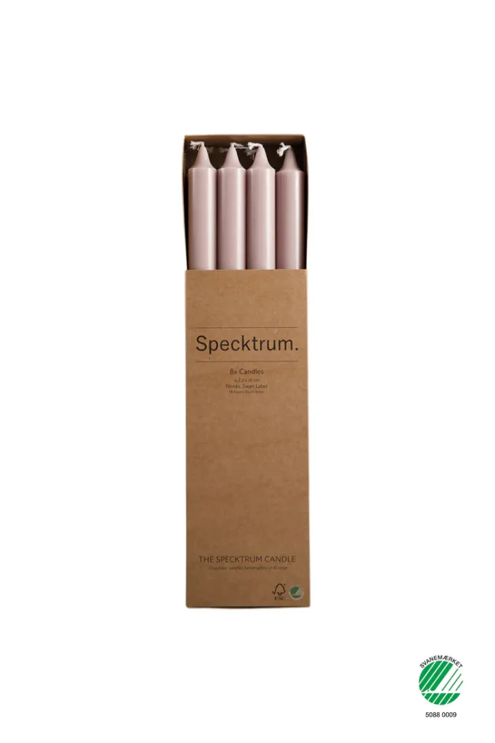 Specktrum The Extravagant Candle - Nordic Swan Ecolabel - 8 Pieces - Blossom Blush