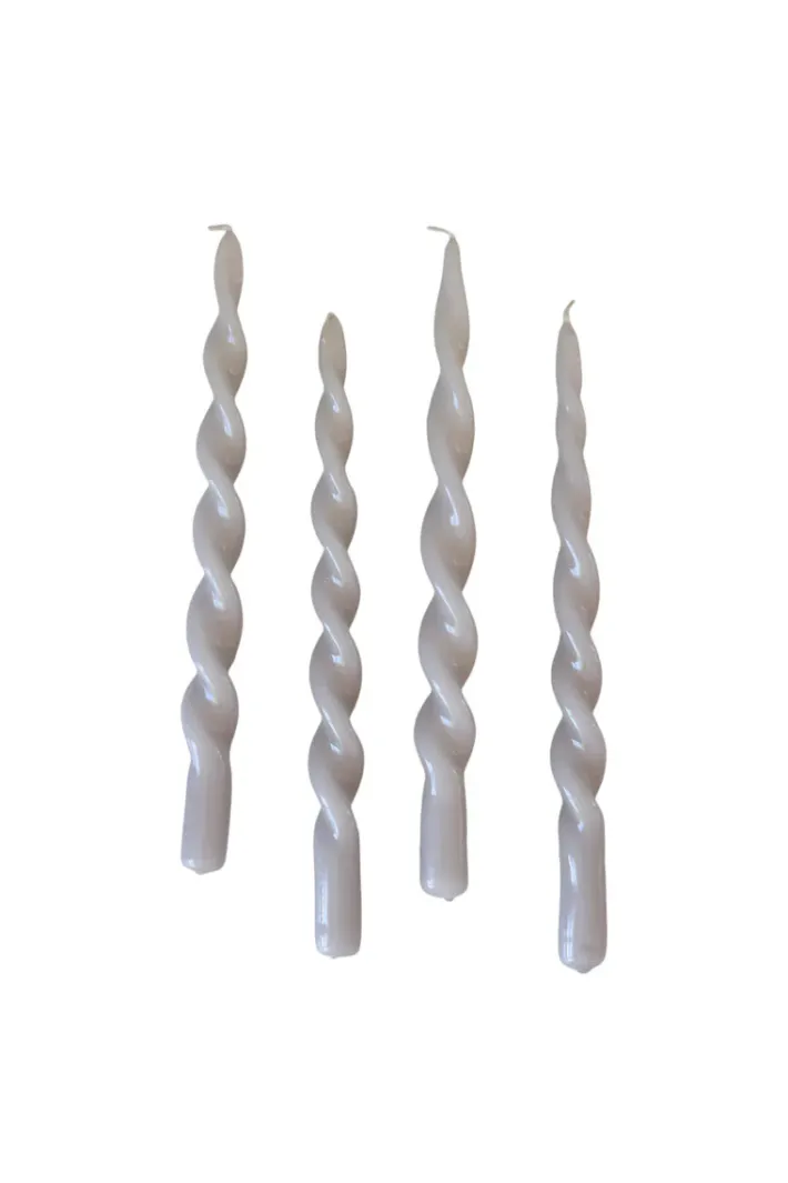 Specktrum The Glossy Candle Collection - Packed with 4 pieces per box - Thunder Grey Fully Curled