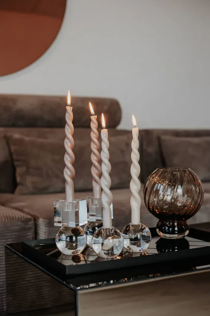 Specktrum The Pearl Candle Collection - Packed with 4 Pieces per box - Bloom Pearl Fully Curled