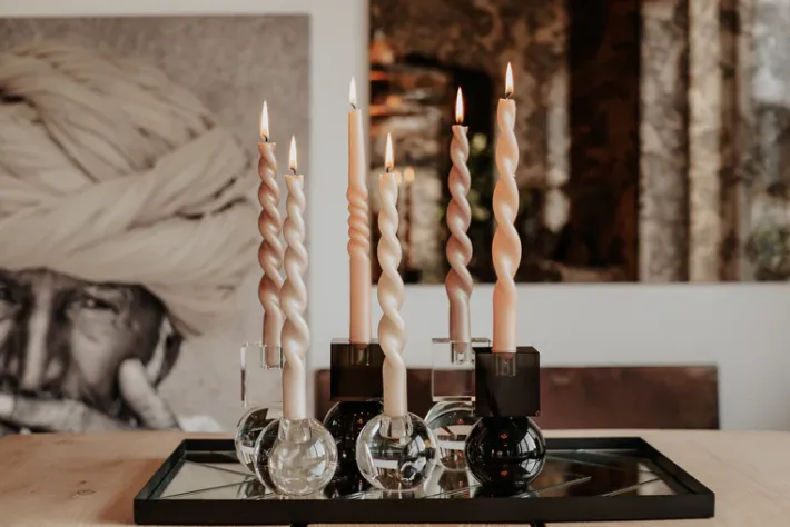 Specktrum The Pearl Candle Collection - Packed with 4 Pieces per box - Cherry Pearl Fully Curled